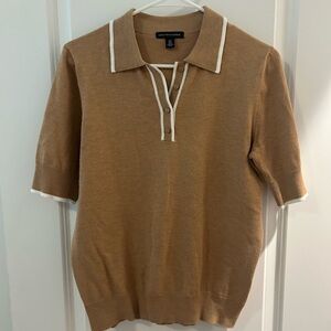 Saks Fifth Avenue Tan Polo Shirt